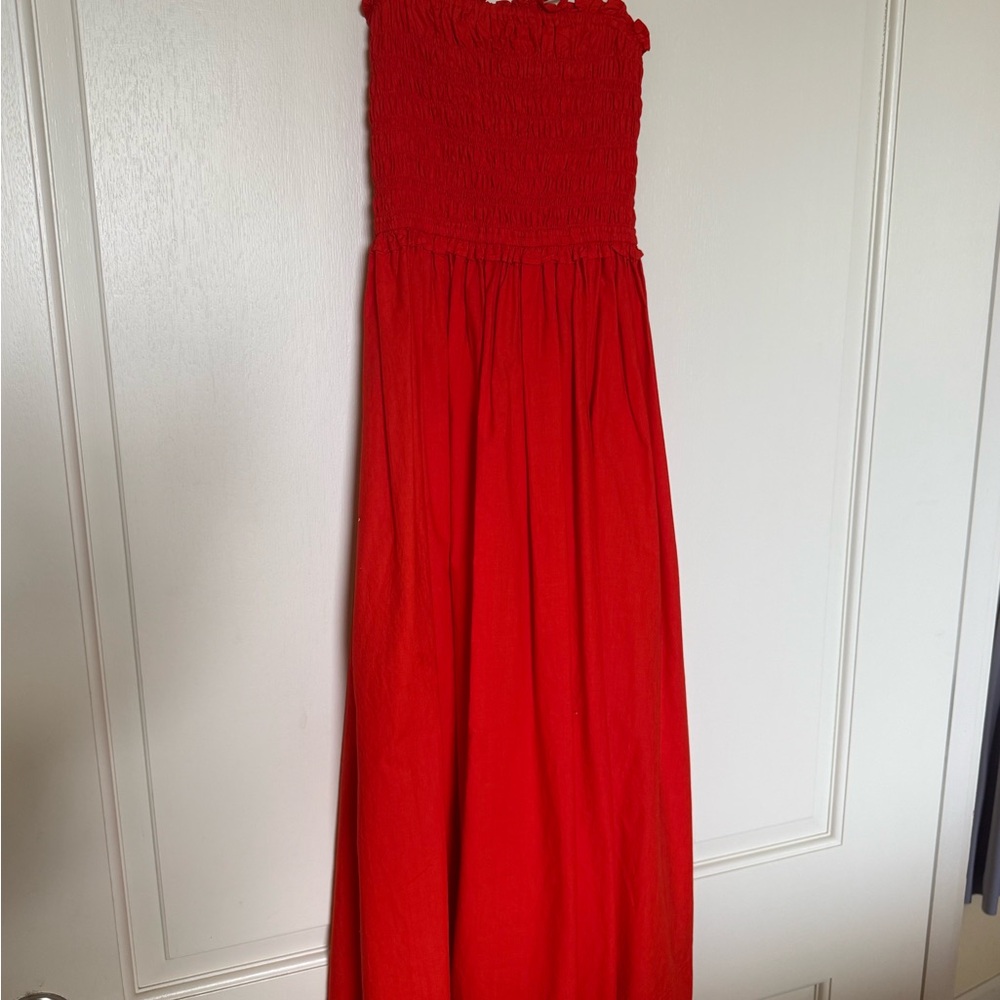 Apiece Apart Red Midi Dress